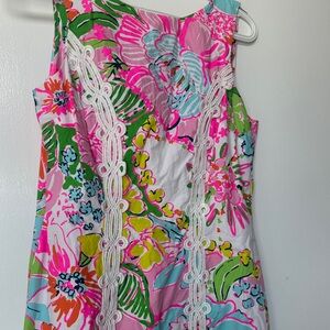 Lilly Pulitzer Green and Pink Floral Dress